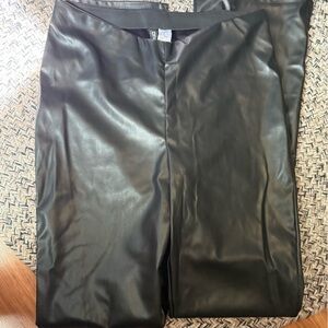 Divided Black Faux Leather Pants